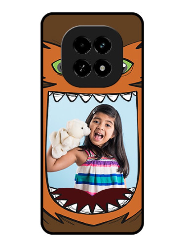 Custom Realme C63 5G Custom Glass Phone Case - Owl Monster Back Case Design