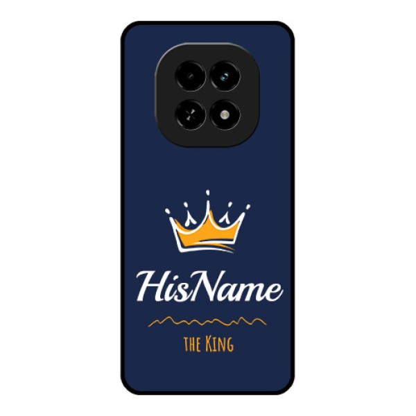 Realme C63 5G Custom Glass Phone Case - King With Name Design