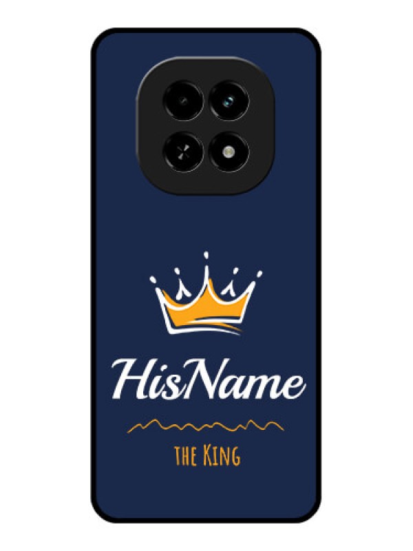 Custom Realme C63 5G Custom Glass Phone Case - King With Name Design