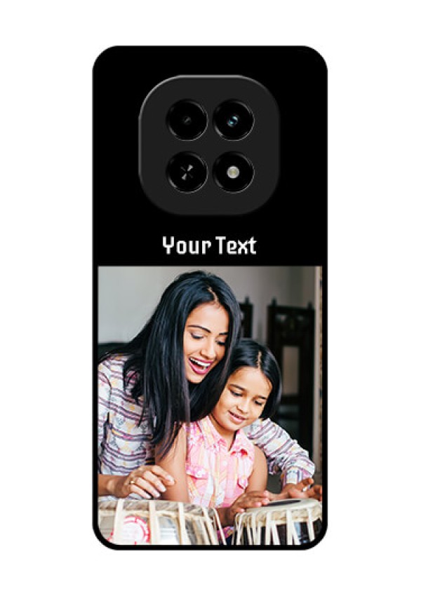 Realme C63 5G Custom Glass Phone Case - Photo With Name Design