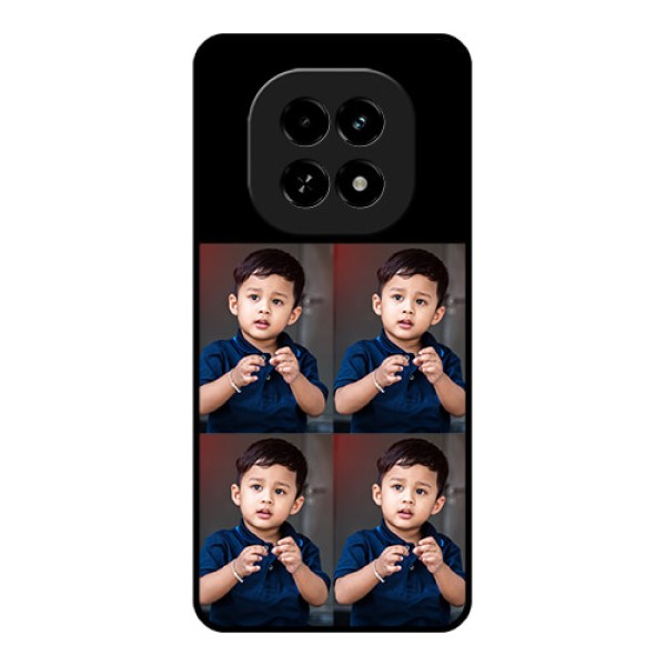 Realme C63 5G Custom Glass Phone Case - 4 Image Holder Design