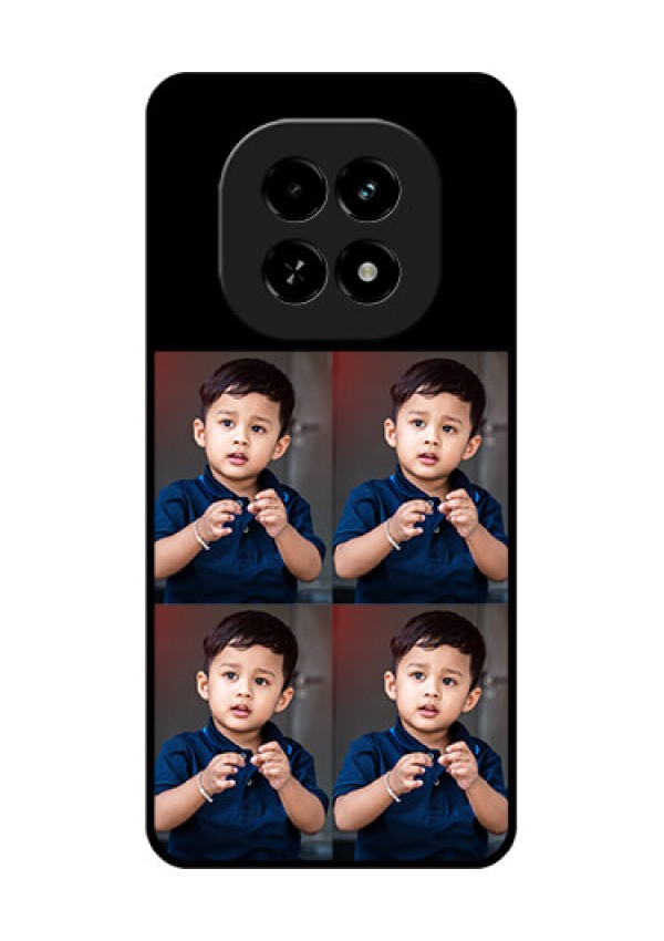 Realme C63 5G Custom Glass Phone Case - 4 Image Holder Design