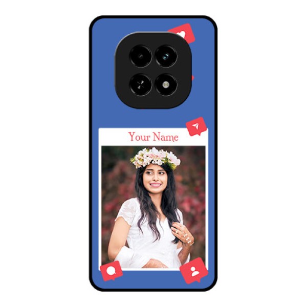 Realme C63 5G Custom Glass Phone Case - Like Share And Comment Design Realme C63 5G Custom Glass Phone Case - Like Share And Comment Design