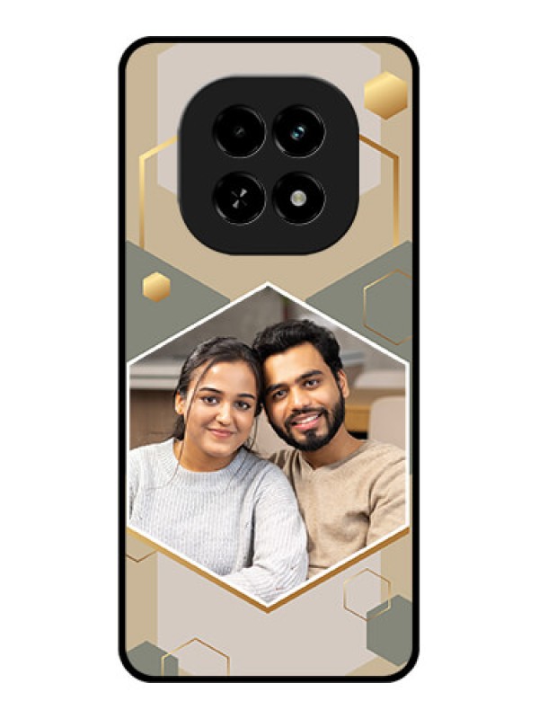 Custom Realme C63 5G Custom Glass Phone Case - Stylish Hexagon Pattern Design