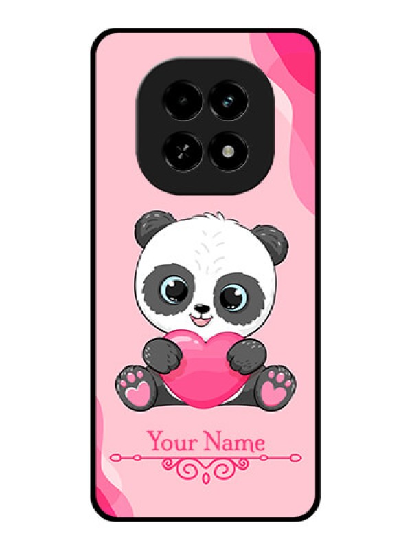 Custom Realme C63 5G Custom Glass Phone Case - Cute Panda Design