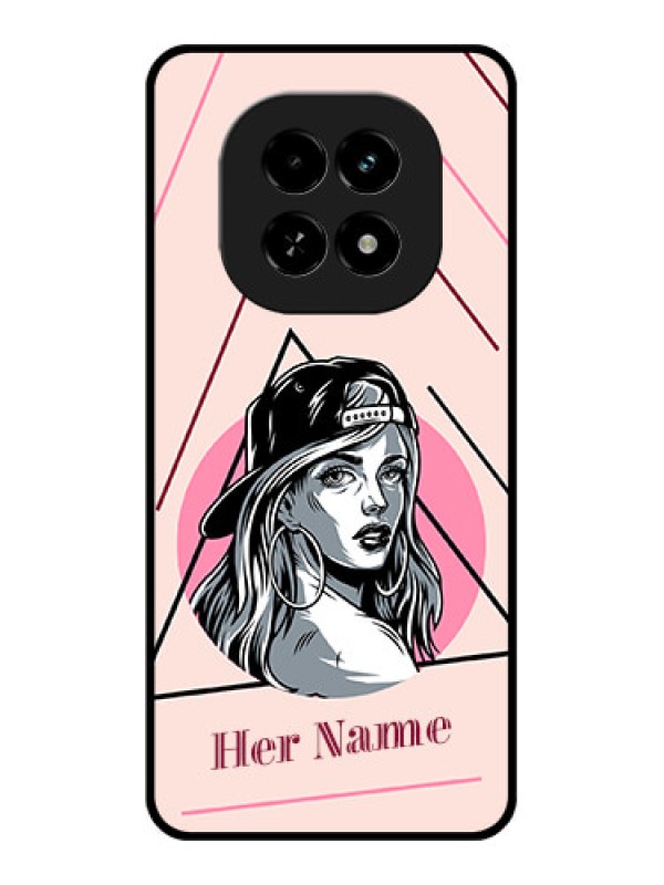 Custom Realme C63 5G Custom Glass Phone Case - Rockstar Girl Design