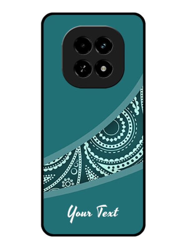 Custom Realme C63 5G Custom Glass Phone Case - Semi Visible Floral Design