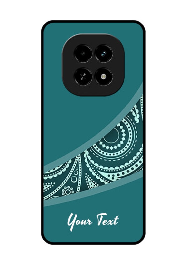 Realme C63 5G Custom Glass Phone Case - Semi Visible Floral Design