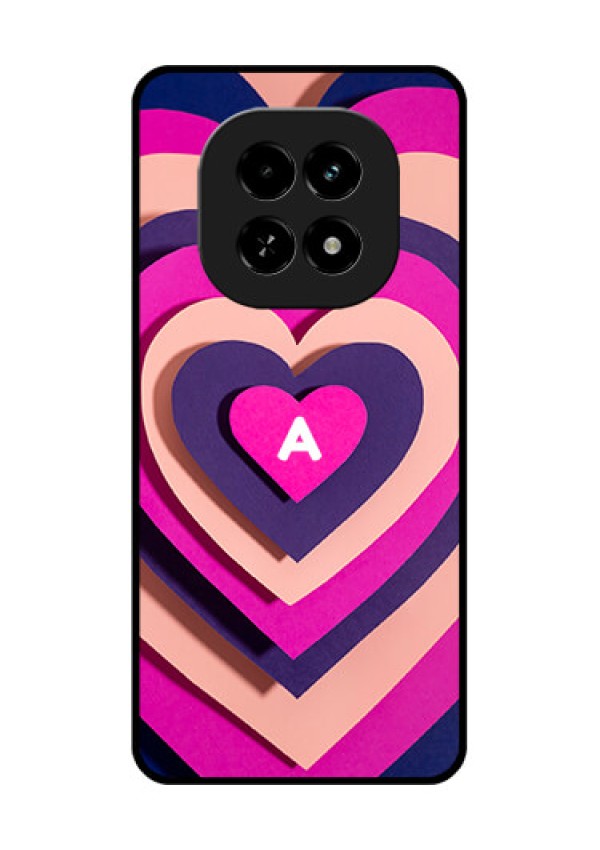 Realme C63 5G Custom Glass Phone Case - Cute Heart Pattern Design