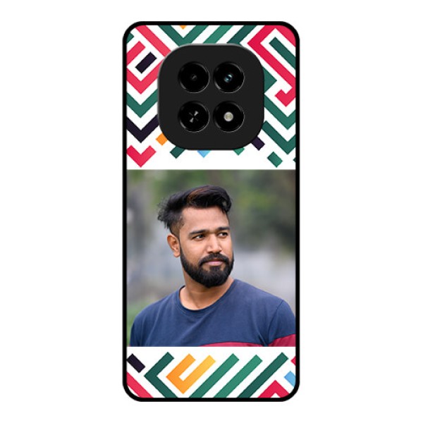 Realme C63 5G Custom Glass Phone Case - Colorful Maze Pattern Design Realme C63 5G Custom Glass Phone Case - Colorful Maze Pattern Design