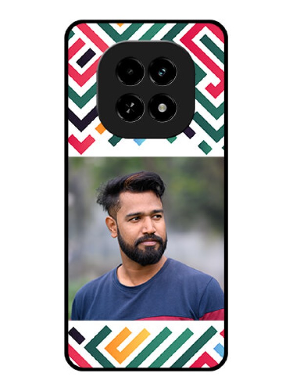 Custom Realme C63 5G Custom Glass Phone Case - Colorful Maze Pattern Design