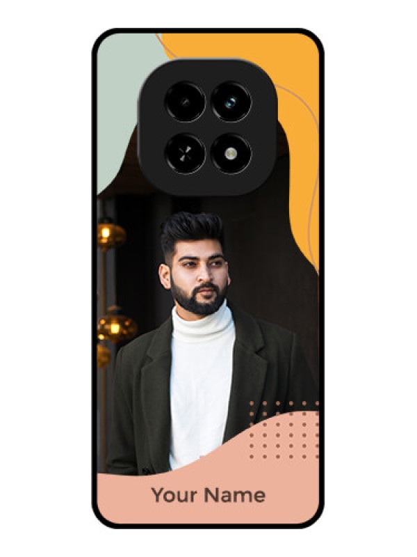 Custom Realme C63 5G Custom Glass Phone Case - Tri - Coloured Overlay Design