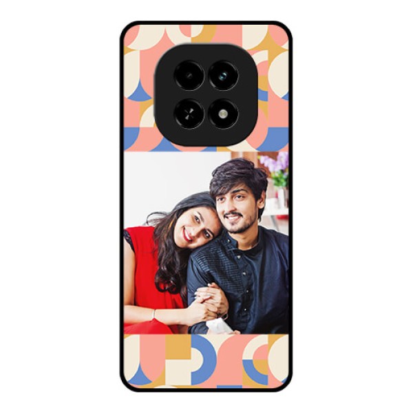 Realme C63 5G Custom Glass Phone Case - Semi - Circle Maze Pattern Design Realme C63 5G Custom Glass Phone Case - Semi - Circle Maze Pattern Design