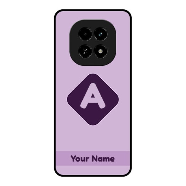 Realme C63 5G Custom Glass Phone Case - Custom Letter In Curved Badge Design Realme C63 5G Custom Glass Phone Case - Custom Letter In Curved Badge Design