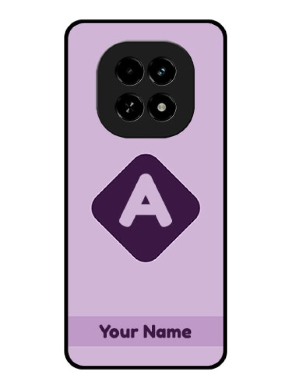 Custom Realme C63 5G Custom Glass Phone Case - Custom Letter In Curved Badge Design