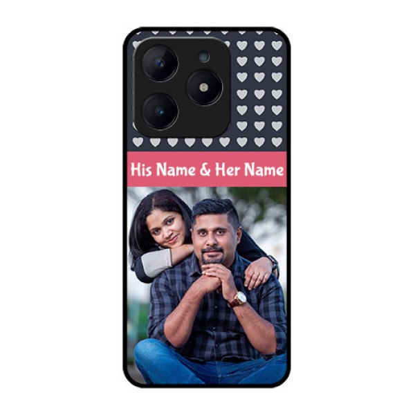 Realme C63 Custom Glass Phone Case - Love Symbols Design