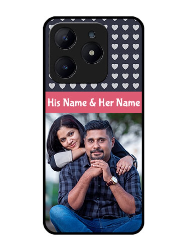 Custom Realme C63 Custom Glass Phone Case - Love Symbols Design