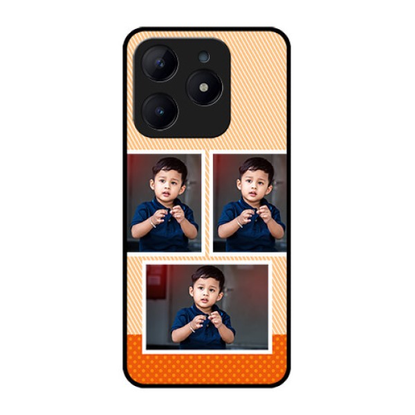 Realme C63 Custom Glass Phone Case - Bulk Photos Upload Design