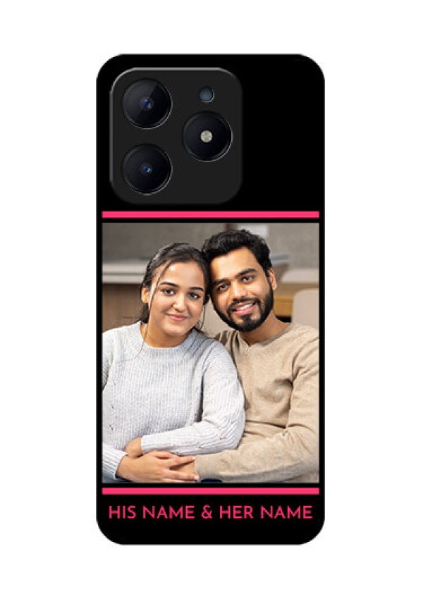 Realme C63 Custom Glass Phone Case - With Add Text Design