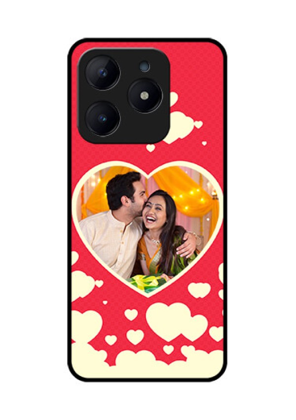 Realme C63 Custom Glass Phone Case - Love Symbols Phone Cover Design