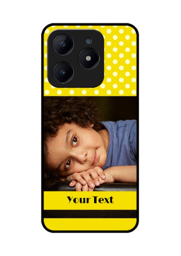 Realme C63 Custom Glass Phone Case - Bright Yellow Case Design