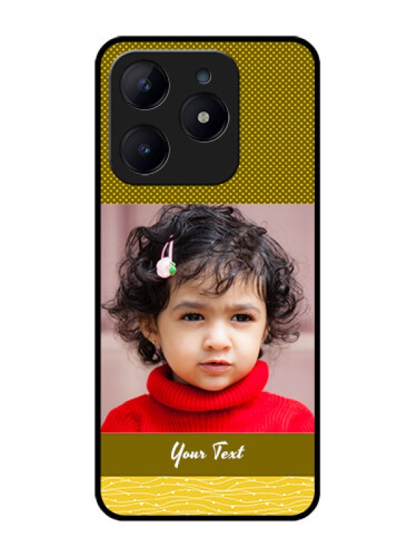 Custom Realme C63 Custom Glass Phone Case - Simple Green Color Design