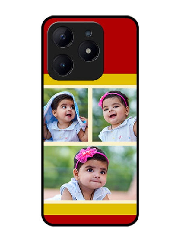 Custom Realme C63 Custom Glass Phone Case - Multiple Pic Upload Design