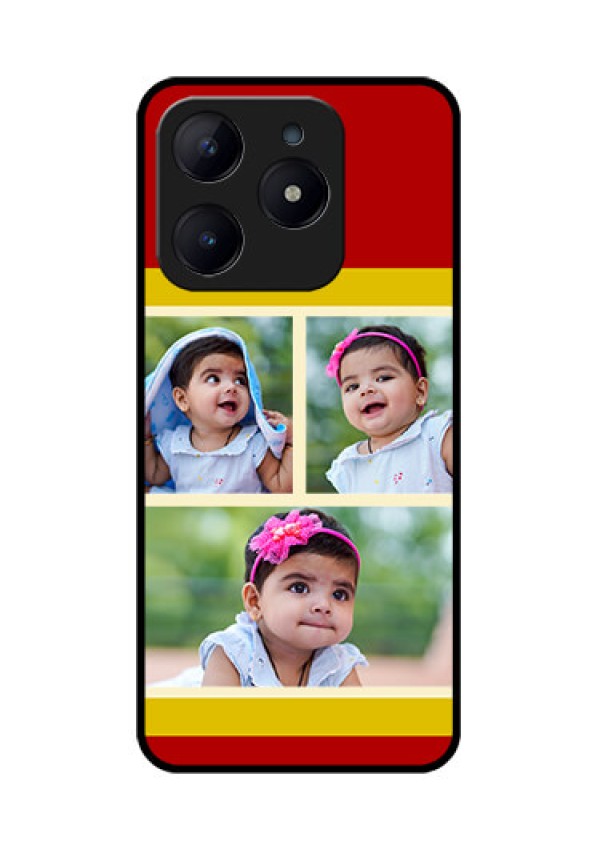 Realme C63 Custom Glass Phone Case - Multiple Pic Upload Design