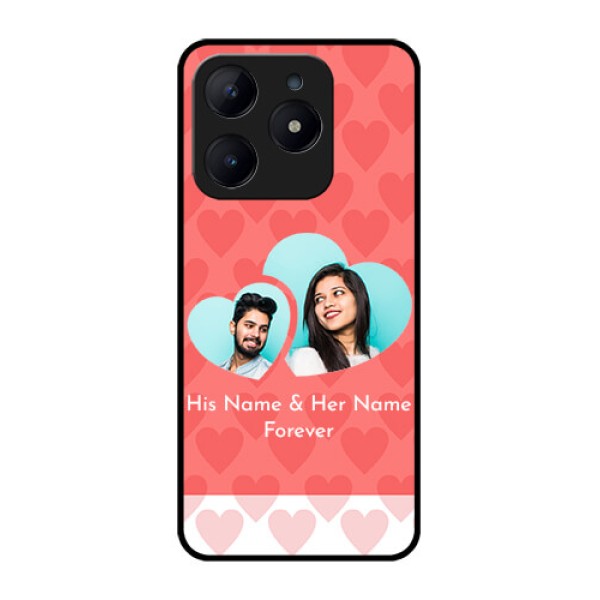 Realme C63 Custom Glass Phone Case - Couple Pic Upload Design Realme C63 Custom Glass Phone Case - Couple Pic Upload Design