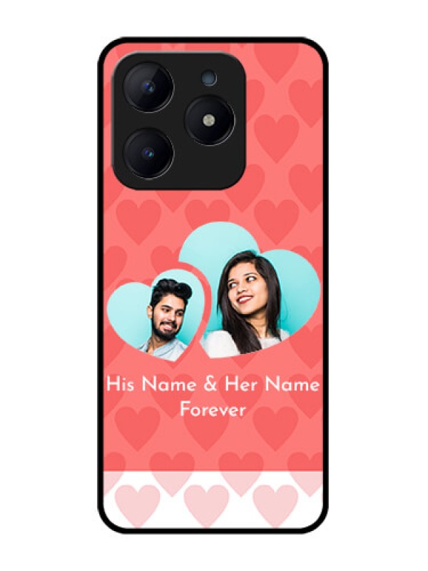 Custom Realme C63 Custom Glass Phone Case - Couple Pic Upload Design