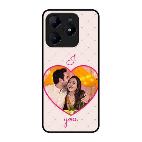 Realme C63 Custom Glass Phone Case - Heart Shape Design