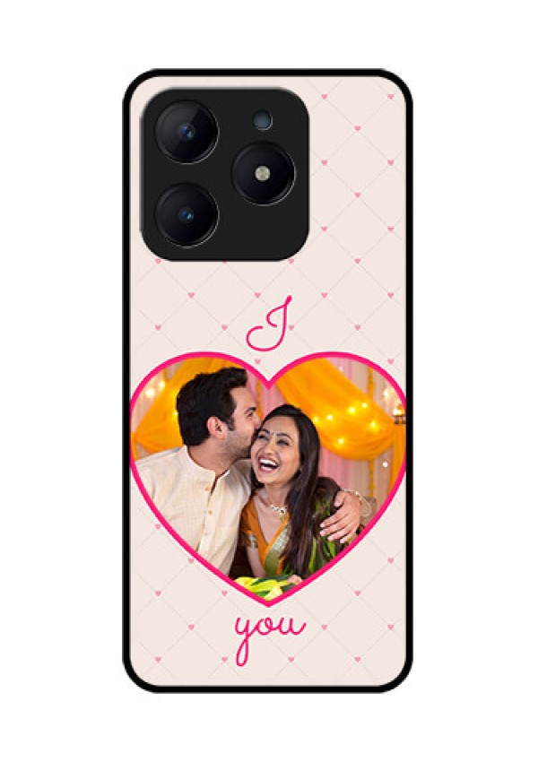Realme C63 Custom Glass Phone Case - Heart Shape Design