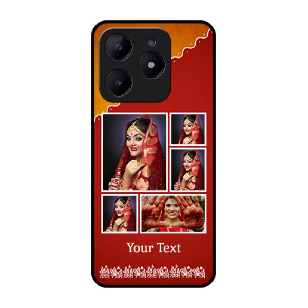 Realme C63 Custom Glass Phone Case - Wedding Pic Upload Design Realme C63 Custom Glass Phone Case - Wedding Pic Upload Design
