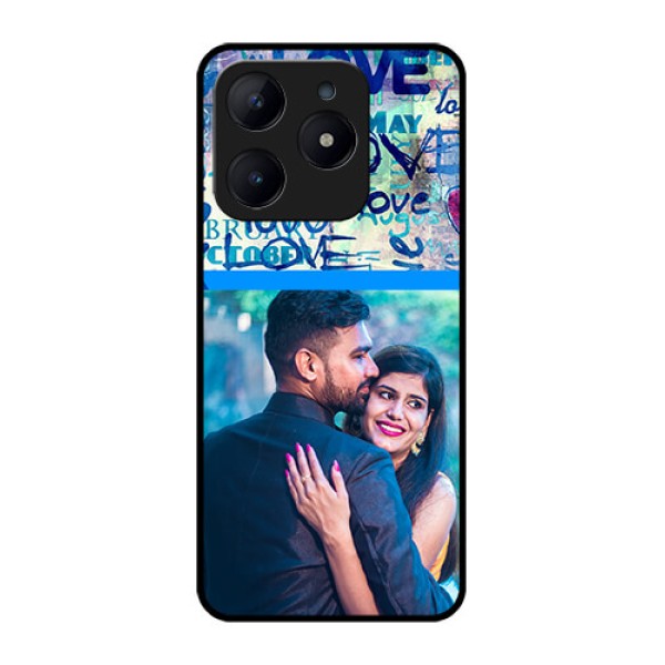 Realme C63 Custom Glass Phone Case - Colorful Love Design