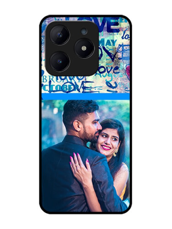 Custom Realme C63 Custom Glass Phone Case - Colorful Love Design