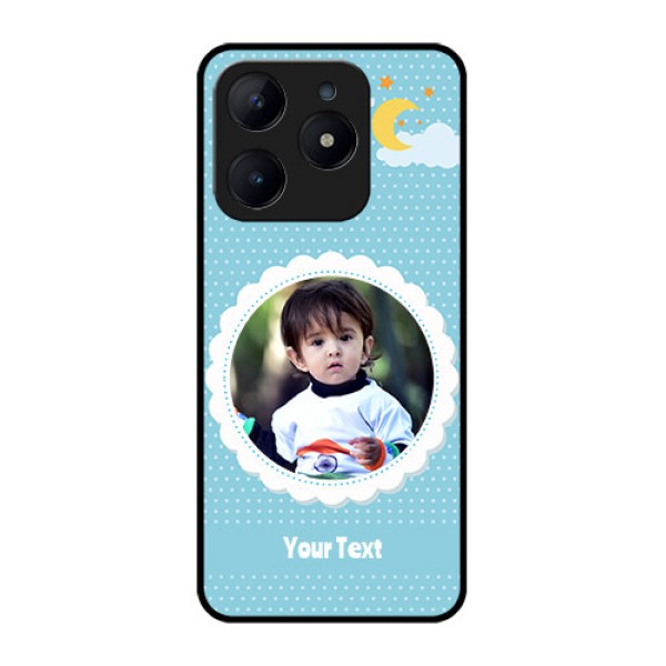 Realme C63 Custom Glass Phone Case - Violet Pattern Design