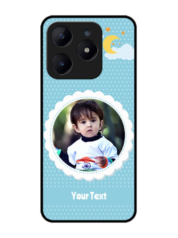 Custom Realme C63 Custom Glass Phone Case - Violet Pattern Design