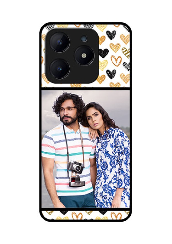 Realme C63 Custom Glass Phone Case - Love Symbol Design