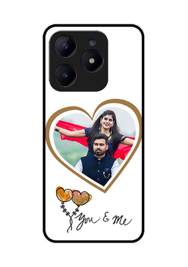 Realme C63 Custom Glass Phone Case - You and Me Design