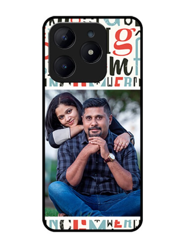 Custom Realme C63 Custom Glass Phone Case - Alphabet Design