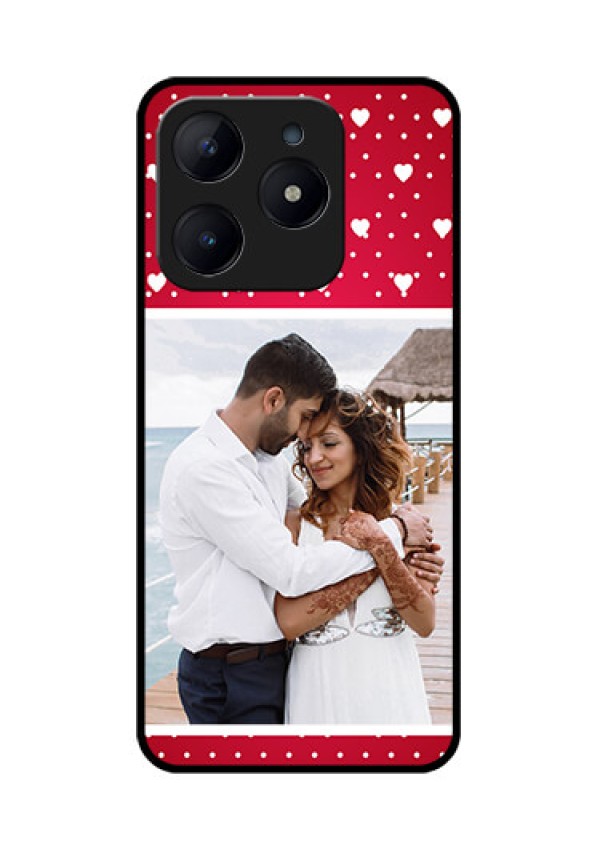 Realme C63 Custom Glass Phone Case - Hearts Mobile Case Design