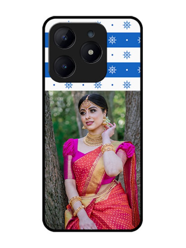 Custom Realme C63 Custom Glass Phone Case - Snow Pattern Design