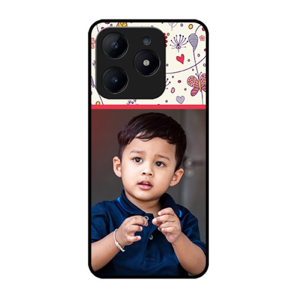 Realme C63 Custom Glass Phone Case - Premium Floral Design