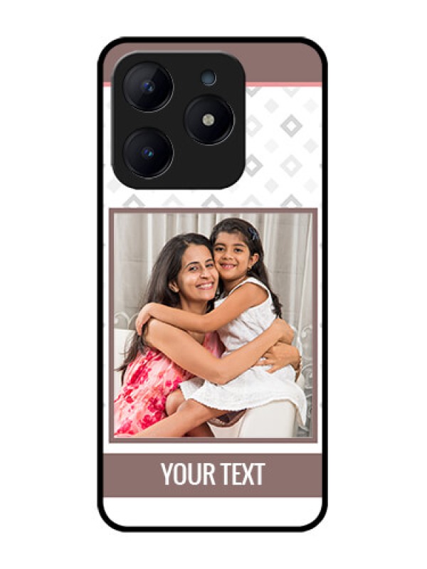 Custom Realme C63 Custom Glass Phone Case - Simple Diamond Design