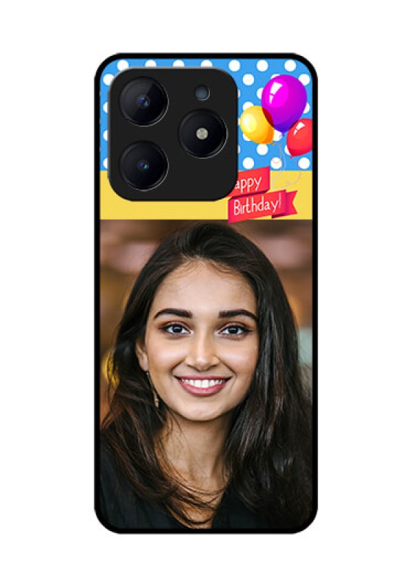 Realme C63 Custom Glass Phone Case - Happy Birthday Design