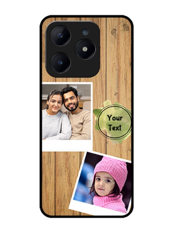 Custom Realme C63 Custom Glass Phone Case - Wooden Texture Design