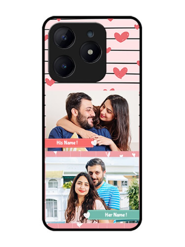 Custom Realme C63 Custom Glass Phone Case - Photo With Heart Design