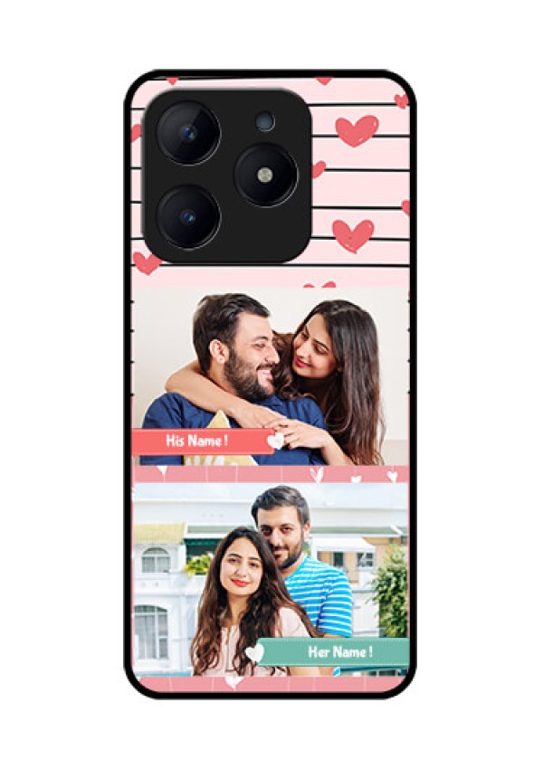 Realme C63 Custom Glass Phone Case - Photo With Heart Design