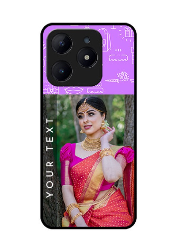 Realme C63 Custom Glass Phone Case - Birthday Icons Design