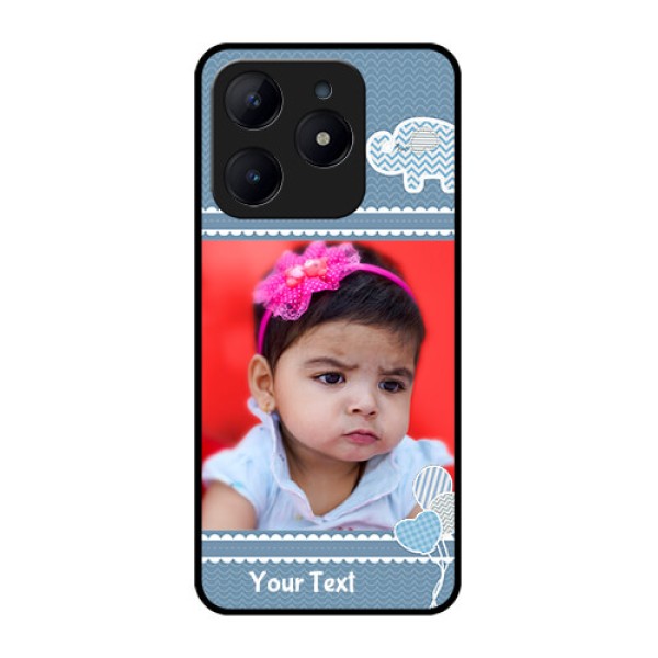 Realme C63 Custom Glass Phone Case - With Kids Pattern Design Realme C63 Custom Glass Phone Case - With Kids Pattern Design